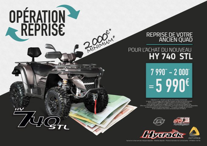 Reprise de 2000€ minimum pour l’achat d’un Hytrack 740 STL