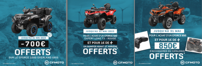 Des offres de printemps chez Goes et CFMOTO