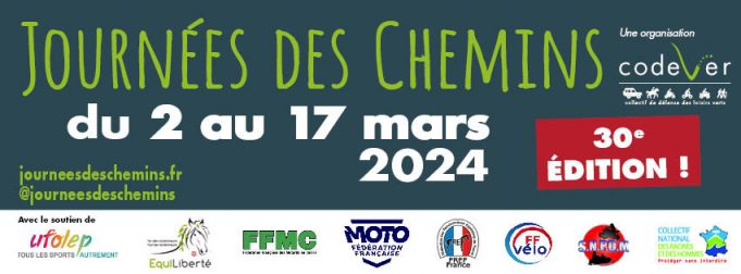 30ème édition des Journées des Chemins !
