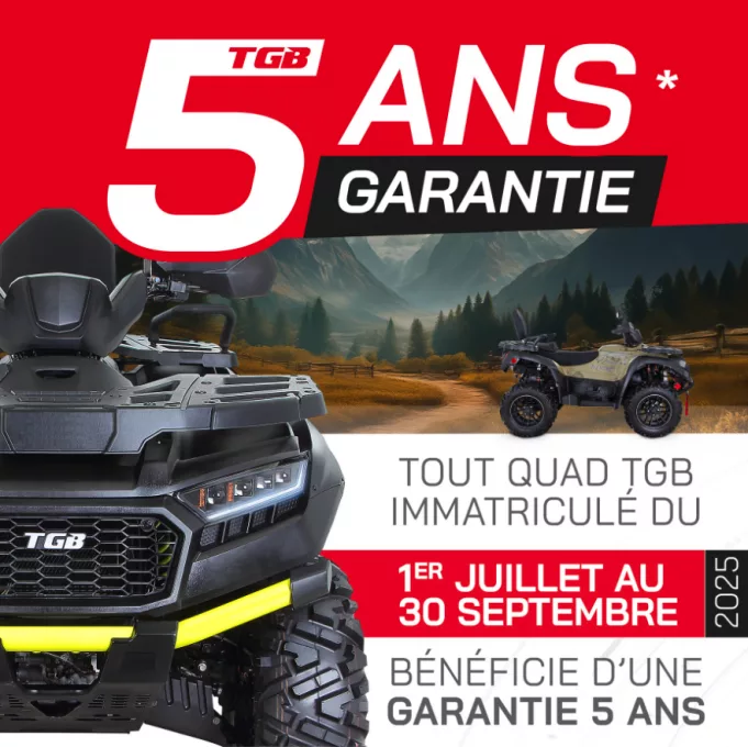 🎉 OFFRE EXCEPTIONNELLE TGB : 5 ANS DE GARANTIE