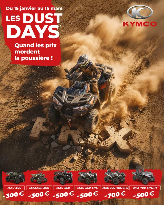 KYMCO frappe fort avec les « Dust Days »